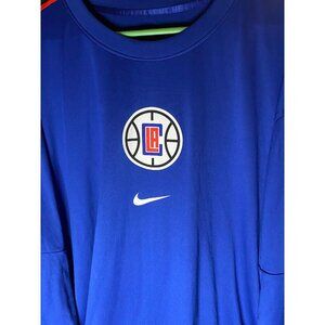 Nike NBA LA CLIPPERS Warm Up Blue Mens 3XL Shirt Long Sleeve Dri-Fit CN3356-495